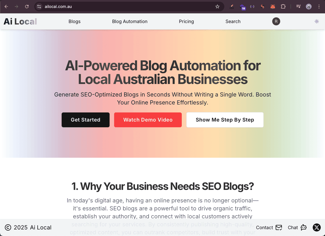 This is how your AI-powered blog app will look like