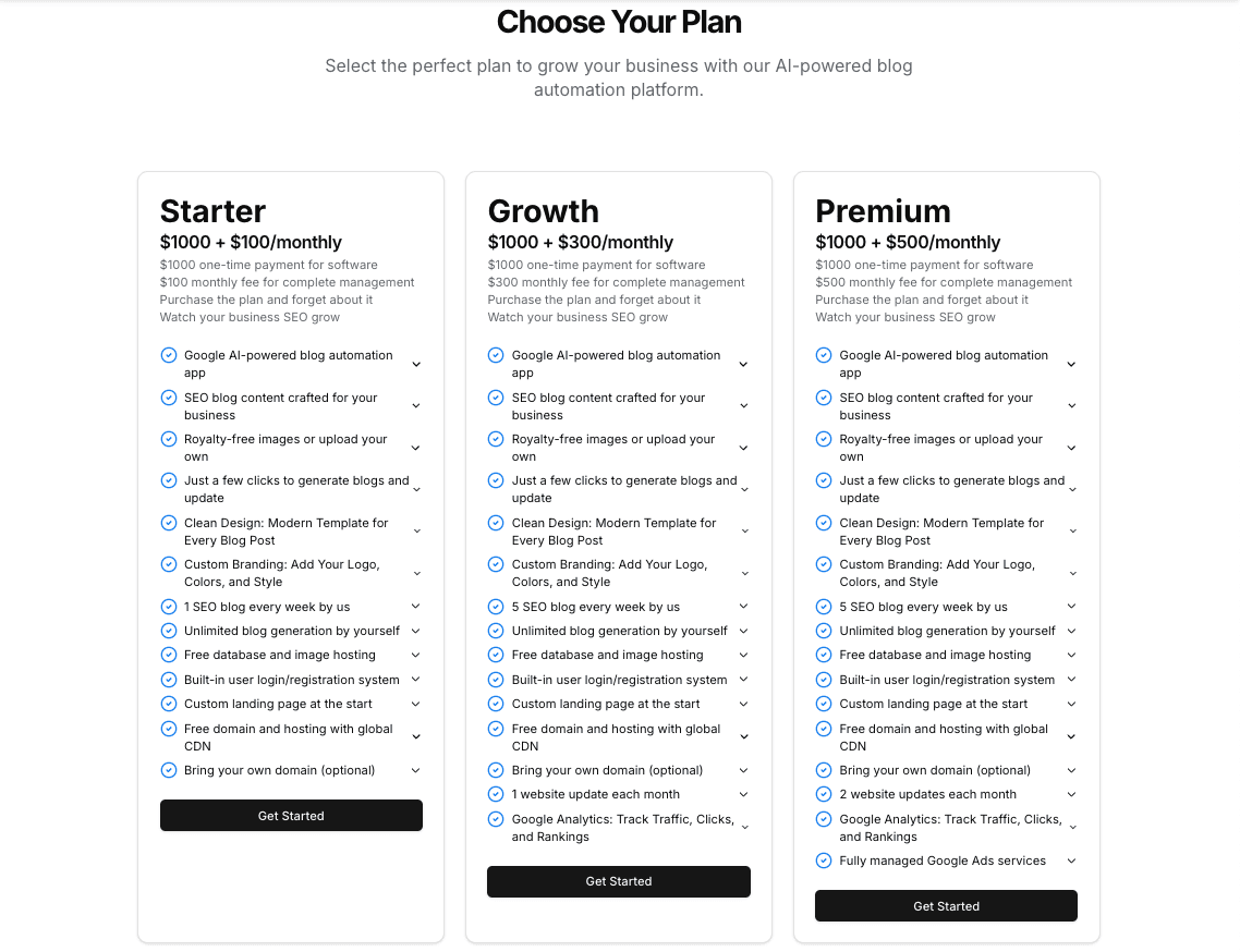 Subscribe to one of our plans to get started, you just sit back and relax
